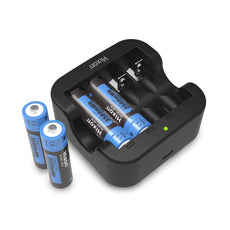 1.5V Rechargeable Lithium AA Batteries 3500mWh Over 1500 Cycles with Black Charger Lot
