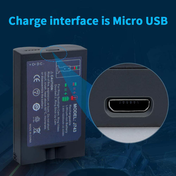 Rechargeable Battery Pack for Ring Video Doorbell Plus Spotlight  Camera, Stick Up Cam Lot