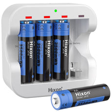 12 Pack 1.5V Rechargeable Li-Ion AA Batteries 1.5V Constand Volteage 3500mWh 3A with Charger