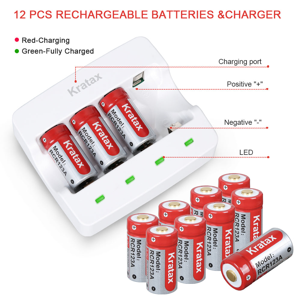 Arlo Camera Rechargeable Batteries CR123A Lithium Ion Battery