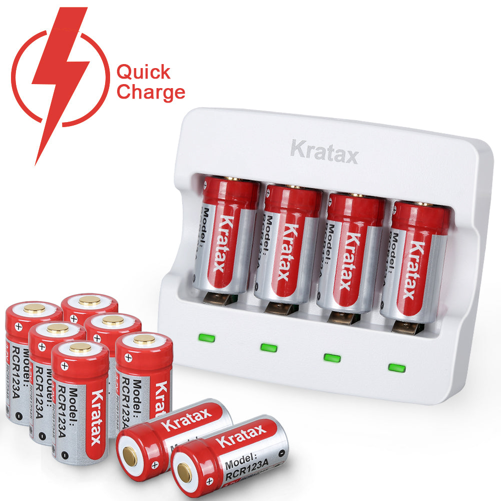 Arlo Camera Rechargeable Batteries CR123A Lithium Ion Battery 12 Pack Charger Kit