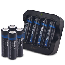 Kratax 2500mAh Rechargeable AA Batteries 8-Pack NiMH High Capacity Double a Batteries
