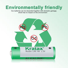Kratax  48 Pack AA High-Performance Alkaline Batteries, 1.5V Long-Lasting Disposable Batteries, 10-Year Shelf Life