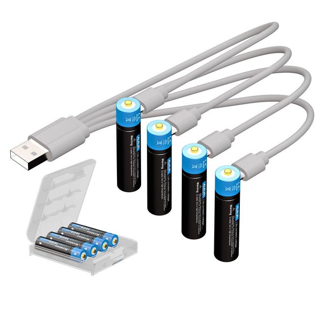 XYCCA Piles rechargeables au lithium D USB - 1,5 V / 4000 mAh