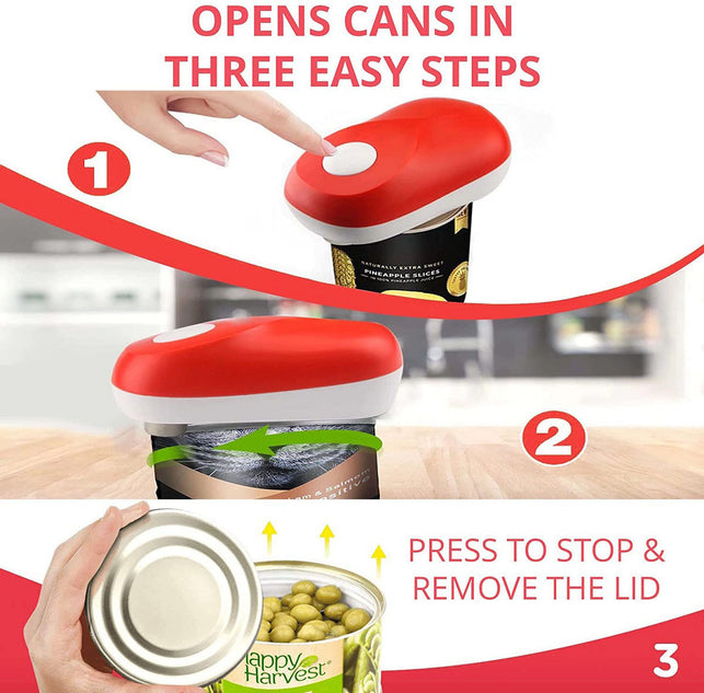 Kratax Can Opener Electric Kitchen Smooth Edge, Food-Safe, Battery